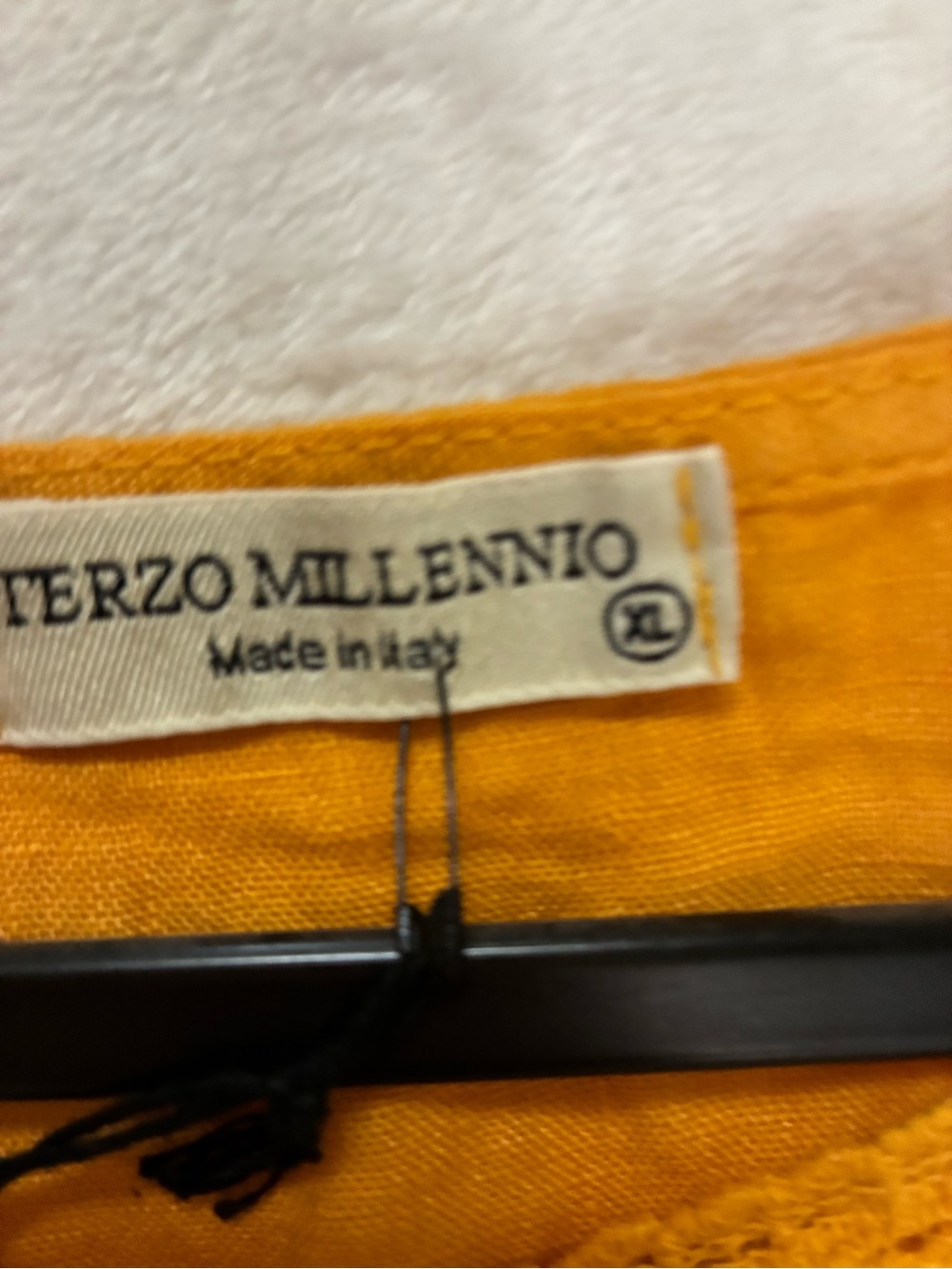 Terzo Millennio 100% Linen Made in Italy Modern  ALine Dress Golden SZ XL NWT - Picture 2 of 8